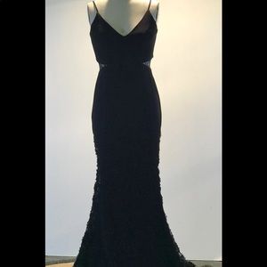 Betsy & Adam Black long party dress size 8